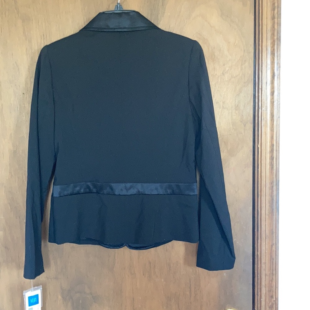 Vintage nwt office or night out neutral jacket w satin like details - Picture 13 of 17